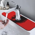 thumbnail image 7 of Logiee Minimalist Skull Red Print Kitchen Sink Splash Guard Faucet Mat for Splash Guard Behind Faucet Drip Catcher for Kitchen,Bathroom,Sink Mat,Dish Drying Mat,Bathroom-15" X 5.5", 7 of 7