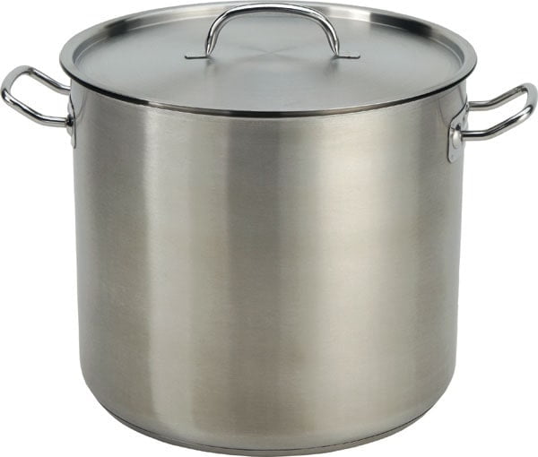 35L Large Deep Stainless Steel 201 Cooking Stock Pot with Lid CATERING 