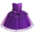 thumbnail image 4 of Lovebay Children Girls Princess Pearls Flower Lace Dress Kids Ball Gown Wedding Evening Birthday Pageant Party Formal Dresses Prom 0-8Years, 4 of 10