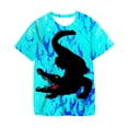 thumbnail image 1 of Children Dinosaur T-Shirts Boys Girls Cartoon 3D Tee Tops Kids Casual T Shirts Child Print TShirts 3-14 Years Old13T Gong Bohan LED, 1 of 2