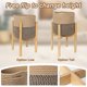 thumbnail image 3 of Cesta para plantas redonda de mimbre con soporte de madera de bambú maceta decorativa de cuerda tejida con patas, 3 of 7