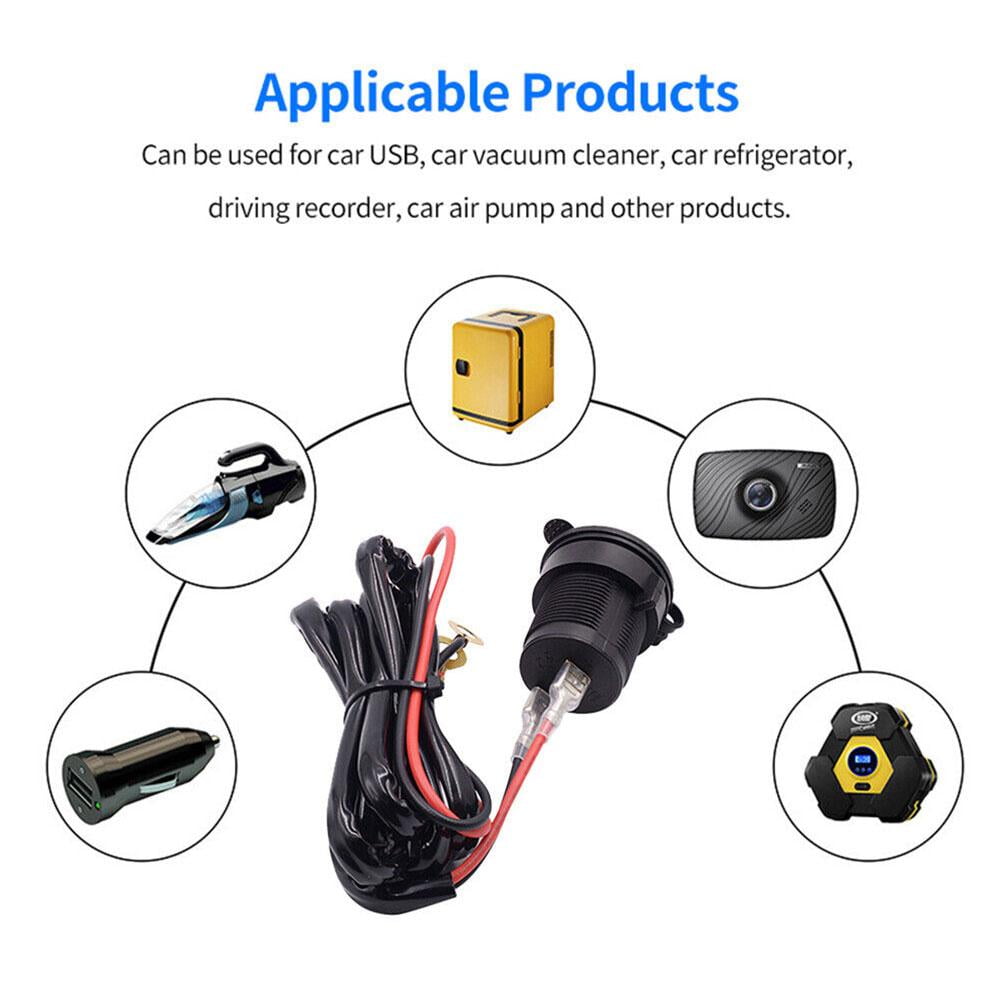 HFLWYWD 12V Car Cigarette Lighter Socket USB Charger Power Adapter Outlet
