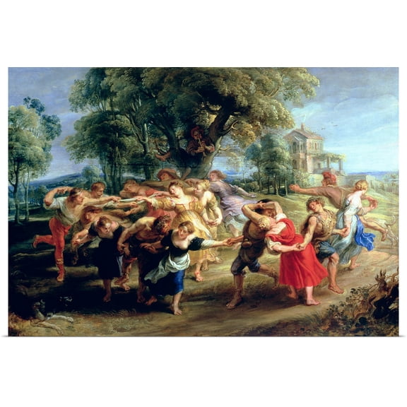 Great BIG Canvas | Rolled Poster Print entitled A Peasant Dance, 1636 40