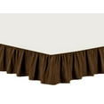 thumbnail image 2 of The Great American Store 3 Side Coverage Ruffle/Gathered Bed Skirt with 25 Inch Drop Length (Expanded Queen, Solid Chocolate) 1500 Series Brushed Microfiber - Covers Bed Legs and Frame, 2 of 3