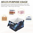 thumbnail image 6 of Yayeee Collapsible Cube Storage Bin with Lid Fabric Closet Decorative Basket with Handles, Watercolor Galaxy, 6 of 7