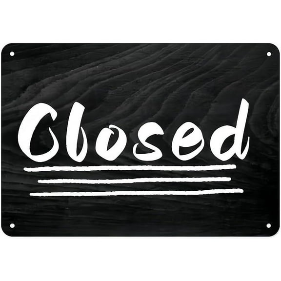 Vintage Metal Sign Aluminum Sign Closed Tin Sign Retro Wall Decor for Home, Cafe, and Garden for Home Decor 8x12 inch