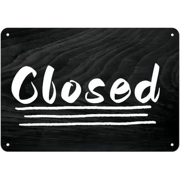 Vintage Metal Sign Aluminum Sign Closed Tin Sign Retro Wall Decor for Home, Cafe, and Garden for Home Decor 8x12 inch