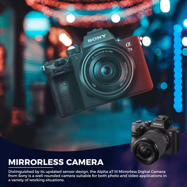 SONY α7III + 28-70mm lens (ENGLISH Menu) Amazon Canada: Sony a7III Full Frame Mirrorless Camera with