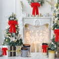 thumbnail image 4 of Estbridge 10 Pcs Nœuds Rouges Décorations de Noël 9 x 13 Pouces Grand Nœud en Velours Filaire avec Bordure Dorée pour Couronnes Emballage Cadeau Extérieur Arbre, 4 of 8