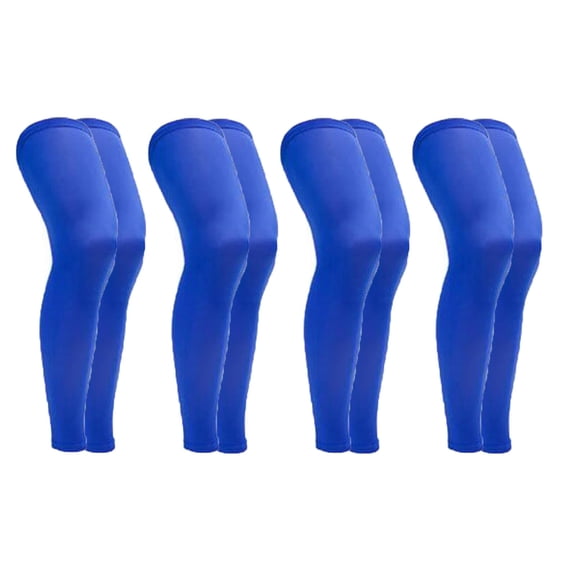 TELOLY 2026 New 4 Pairs Leg Compression Sleeve, Basketball Leg Sleeve, Compression Sleeves for Men, Blue, for Sports, Basketball, Running, Muscle Recovery, Exercise, Outdoor Activities.