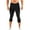 Black, variant on Men 3/4 Compression Pants Athletic Gym Capri Leggings Running Tights Dry Fit Basketball Moisture Wicking Stretch Fit