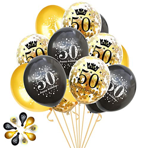 Balloons Includes 25 Happy 50th Birthday Deluxe Silver Foil Balloon Party Kit 