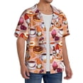 thumbnail image 2 of Yiaed Gnomes With Coffee Print Mens Casual Wrinkle Free Shirts Short Sleeve Button Down Summer Stretch Dress Shirt-Medium, 2 of 5
