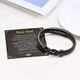 thumbnail image 3 of Mens Leather Bracelet Dad Gifts - Brown Braided Leather Infinity Knot Bracelets Engraved Love My Dad for Men, Daddy Jewelry Gift from Daughter Son for Father's Day Birthday, 3 of 6