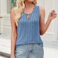 thumbnail image 2 of Besolor Tank Tops for Women Trendy Keyhole Neck Knit Sleeveless Blouses Summer Casual Basic Tee Shirts, 2 of 9