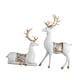 thumbnail image 4 of 2 estatuas de ciervo para decoración, esculturas artesanales para decorar chimeneas y oficinas. blanco, 4 of 9