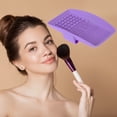 thumbnail image 5 of Unique Bargains 1 Pc Square Makeup Sponge Brush Cleaner Purple, 5 of 5