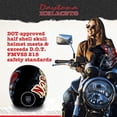 thumbnail image 2 of Daytona Helmets 3/4 Shell Open Face Motorcycle Helmet CRUISER - Joker - Quick Release 100% DOT Approved Extra-Large, 2 of 3