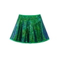 thumbnail image 3 of TiaoBug Kids Girls Shiny Sequin Skirts Sparkly Skater A Line Mini Skirt for Dance Performance Turquoise 14, 3 of 5