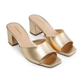 thumbnail image 3 of DREAM PAIRS Women's Low Heels Sandals Mule Heels Block Chunky Heeled Sandals Slide Sandals Slip on Square Toe Casual Dress Comfortable Pumps Shoes, 3 of 8