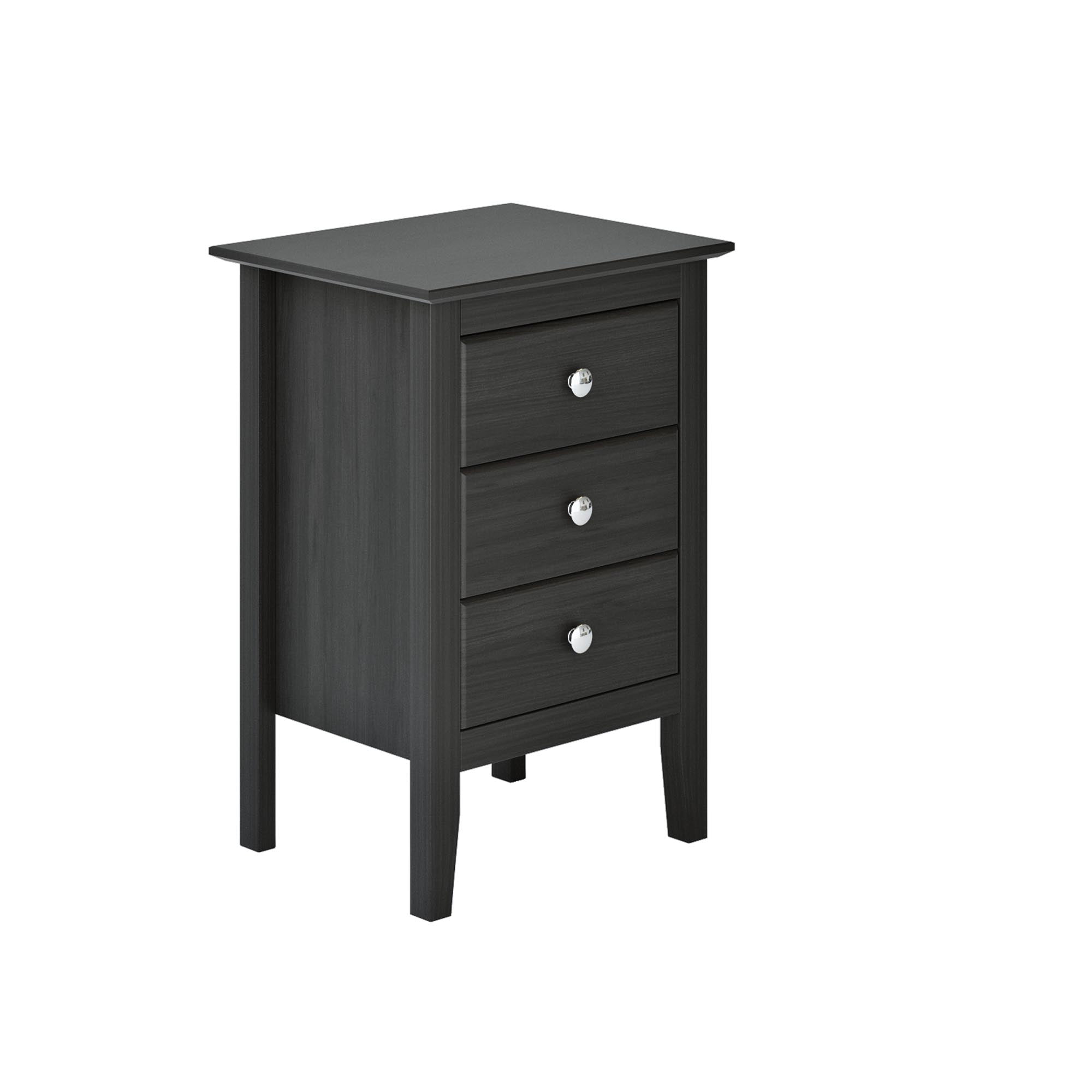 Painted Pair of Shaker Style 1 Drawer Petite Nightstands White Bedside Tables 