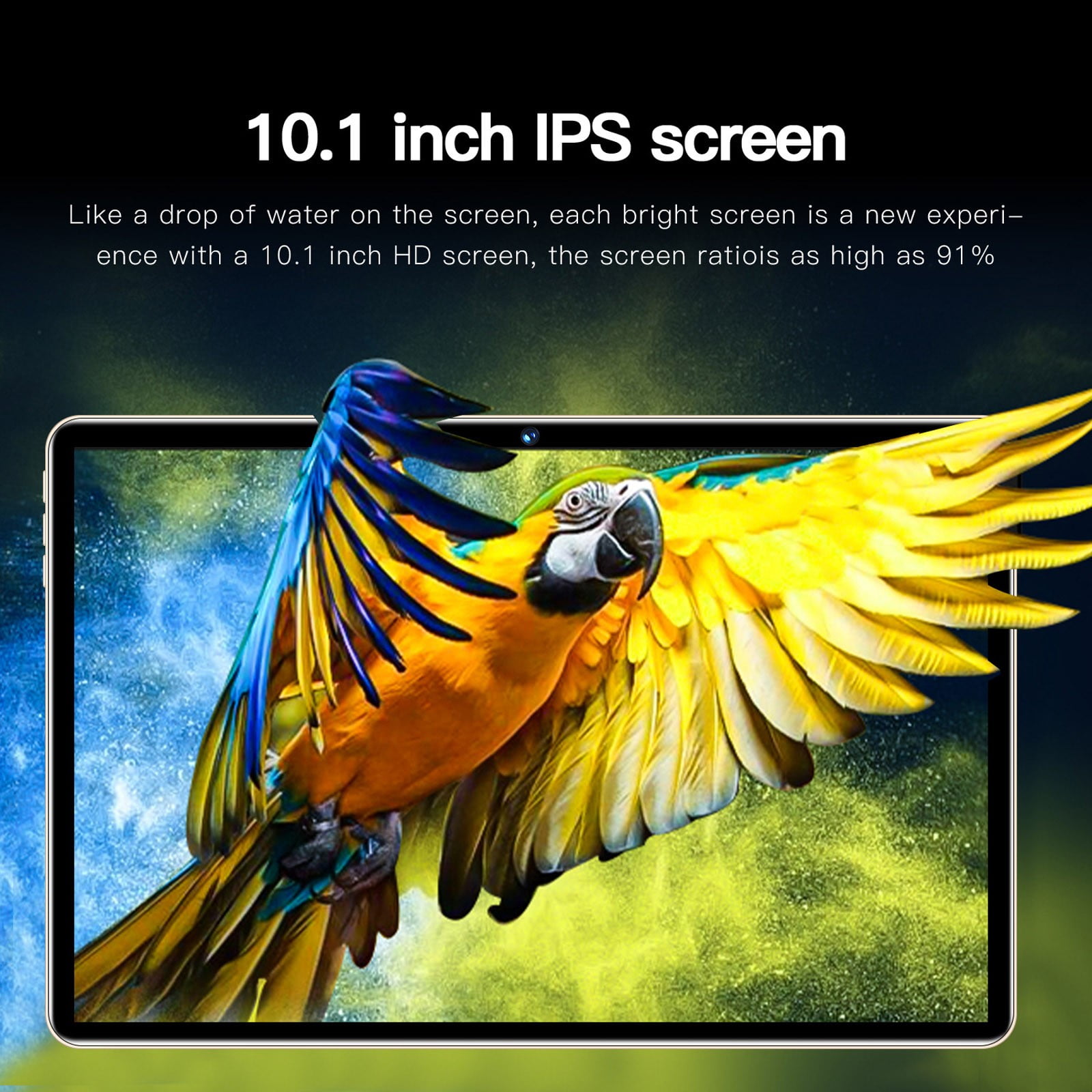 10.1-Inch Android 8.1 Tablet with HD Eye Protection Display, 2GB+32GB, 128GB Expandable, Dual SIM Voice Call, GPS Navigation, 5000mAh Battery