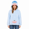 thumbnail image 2 of Unisex Big Mouth Monster Hoodie Funny Plush Oversized Pajama Loungewear Fuzzy Holiday Hoodie Sweatshirt Light Blue, 2 of 5