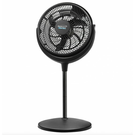 Brentwood Kool Zone 2in1 3 Speed 12" High Velocity Fan, Black