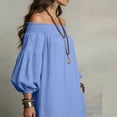 thumbnail image 4 of Pounoo Women's Maxi Dresses Off Shoulder Puff Sleeve with Tiered Hem Resort Vacations Lightweight Stylish Casual Dresses Gift, 4 of 5