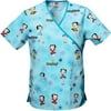 Bettylicious Mock Wrap Scrub Top, Medium