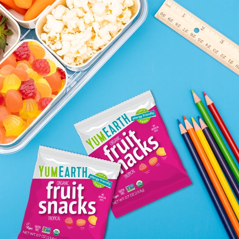 YumEarth, Organic Tropical Fruit Snacks, 10 Ct Box, Gluten Free