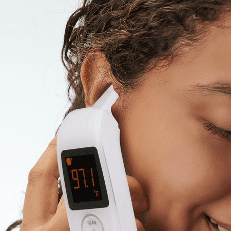 MOBI DualScan Health Check Infrared Forehead & Ear Thermometer with Medicine Reminder, Memory Recording and Fever Detection For Baby Adults Seniors