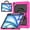 Rose, variant on ELEHOLD Rugged Case for iPad Air 13-inch M3 (2025) / M2 (2024) Three-Layer Protection with Screen Protector Portable Folding Handle Grip 360° Rotating Kickstand Bracket Shockproof Cover,D
