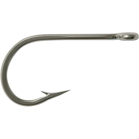 UPC: 0023534182479 | Mustad 7691S Big Game Southern and Tuna Stainless Steel Forged Fishing Hook Fish Hook Tackle Equipment Tapered Ring Knife Point