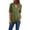 Army Green, variant on Womens Long Sleeve Tops Women Ladies Zipper Button Long Sleeves Loose Chiffon Shirt Clothing