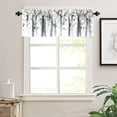 thumbnail image 4 of Eucalyptus Leaf Floral Window Valance Curtain, Rustic Flower Plant Wildflower Country Spring Watercolor Botanical Window Treatment Valances for Kitchen Living Room Café Décor 54''x18'', 1 Panel, 4 of 5