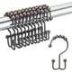 thumbnail image 1 of 12 Piezas Ganchos para Cortina de Ducha Anillos de Cortina de Ducha Resistentes a la Oxidación Rodillos de Metal de Doble Deslizamiento Ganchos de Ducha para Baño Barras de Cortina de Ducha Cortinas Bronce Rojo Verde RV1016-0123081FYD, 1 of 5