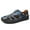 Blue, variant on Men's Sandals Closed-Toe Hollow Casual Breathable Soft Lightweight Comfortable Summer Beach Fisherman For Walking Hiking Wading Black 9.5 US