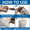thumbnail image 4 of HUGFEGWE Lot de 6 Sacs de Poids pour Rideaux d'Extérieur, Sac de Sable pour Rideaux de Patio avec Sacs Scellés et Pinces, Sacs Lestés Réutilisables pour Draperies pour Maison, Pergola, Gazebo, Véranda avant (Gris) AZ824-0524, 4 of 7