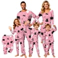 thumbnail image 5 of Halloween Pjs, Halloween Family Matching Pajamas Set, Pink Black Cat Ghost Bat Witch Long Sleeve Sleepwear, Graphic Loungewear, Soft Cozy Fun Holiday Nightwear for Parties & Gatherings, 4 Y, 5 of 6