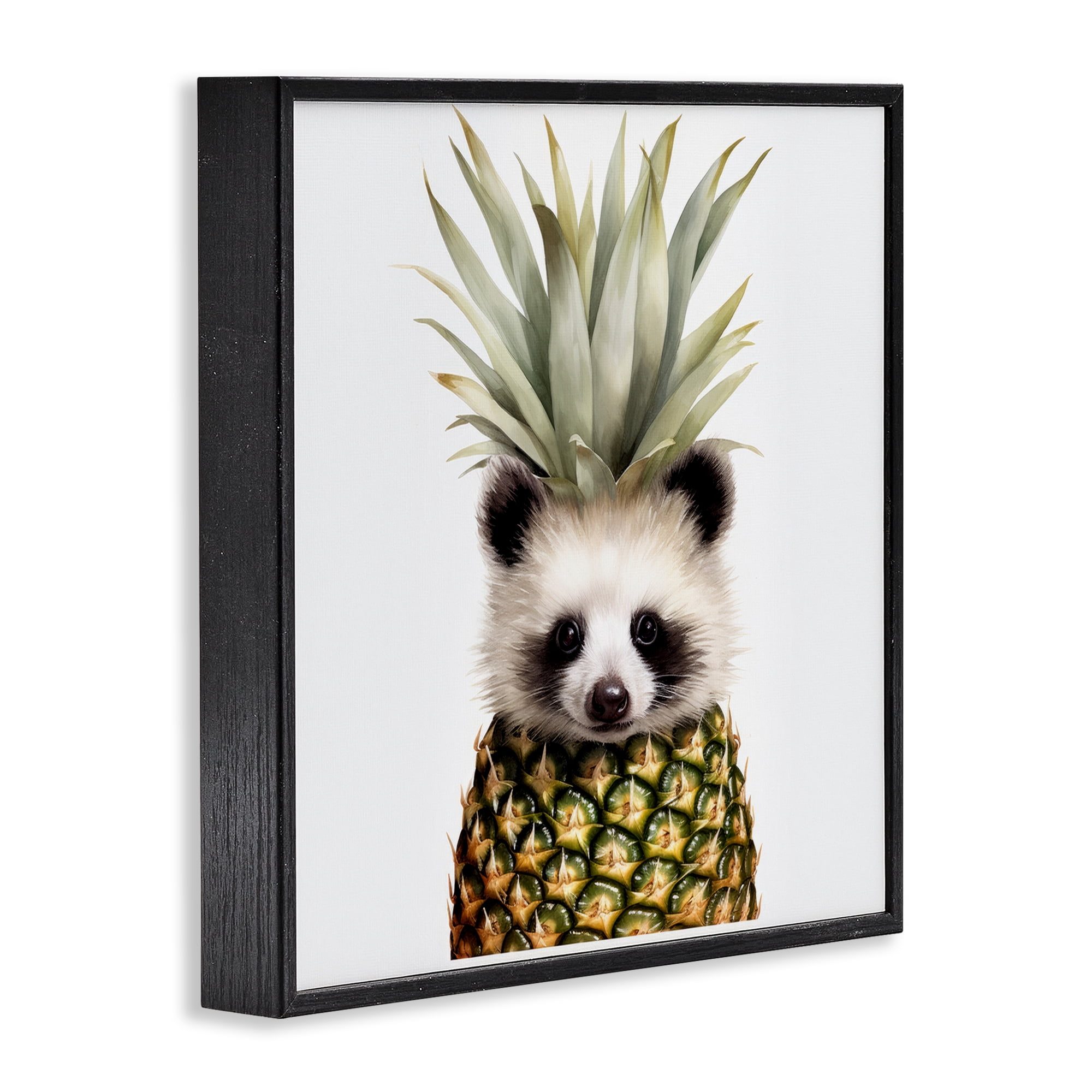 Stupell Industries Pineapple Panda Cub Black Framed Giclee Art, design by Lazar Studio