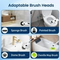 thumbnail image 3 of Electric Spin Scrubber Power Scrubber Latest Upgraded Version High Torque Cordless Cleaning Brush,Shower Cleaning Brush With 8 Replaceable Brush Head(Black), 3 of 8