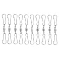 thumbnail image 4 of BESTOYARD 10Pcs Swivel Snap Hook Stainless Steel Silver Clips for Hanging, 4 of 8