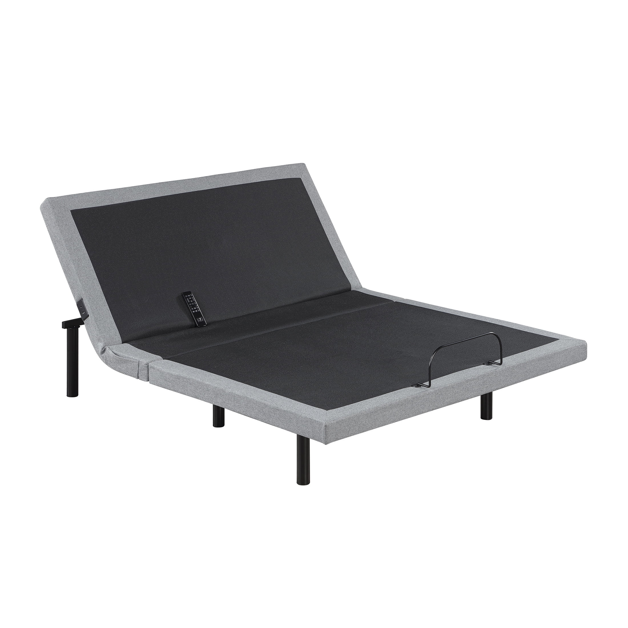 OakvillePark Elan 14"Power Head and Foot Adjustable Bed Frame with Massage, Zero Gravity, Charging Ports, LED Lighting, Full, Gray