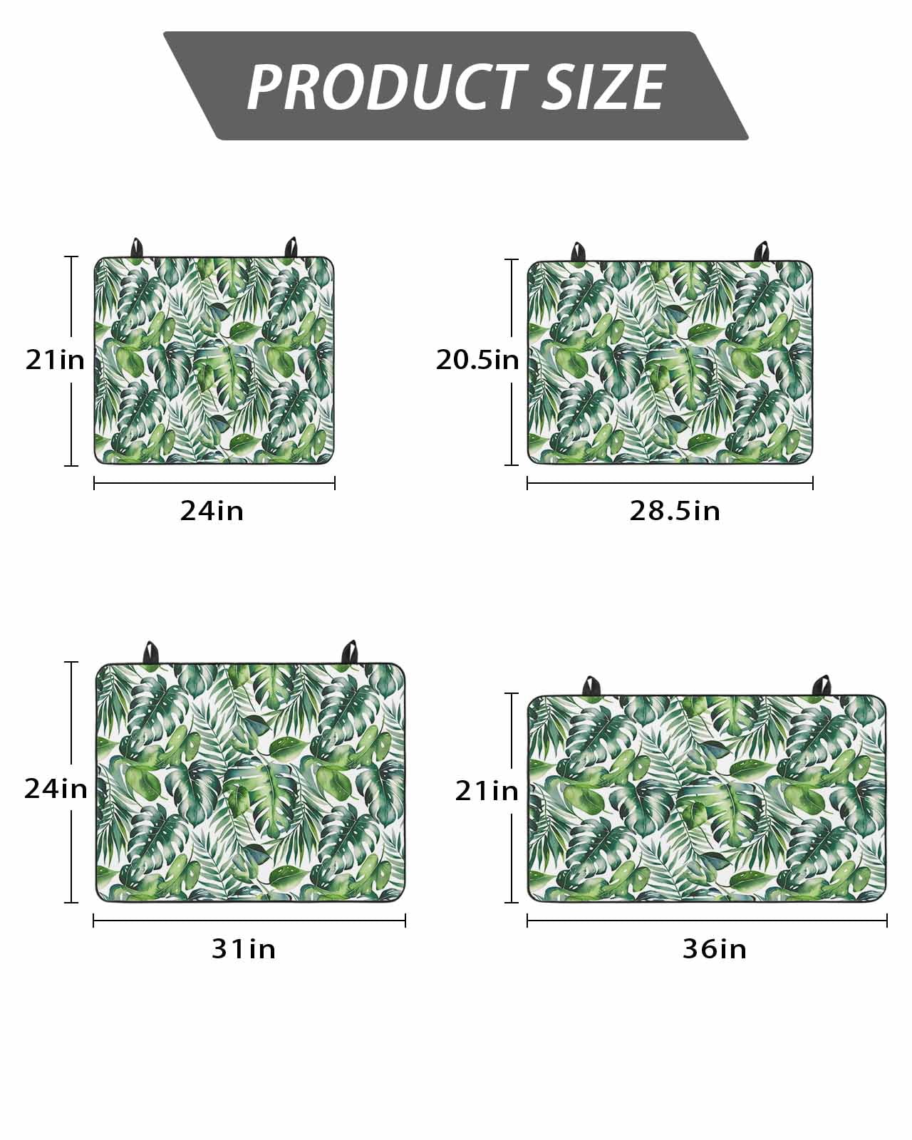 Stove Top Covers for Electric Stove, Tropical Glass Stovetop Cover Protector, Green Palm Leaf Summer Plant Induction Cooktop Protector Oven Mat for Kitchen Countertop 24"x21"