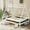 White, variant on Full Size House Bed with Stairs, Wooden Low Platform Bed Frame with Fence and Roof, Space Saving Full Bed Frame, No Box Spring Needed, White