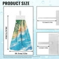 thumbnail image 7 of ZIATUBLE Beach Ocean Bathroom Hand Towels Starfish Dish Towels for Kitchen Drying Set of 2 Machine Washable Hanging Dual-Purpose Hand Towel Easy to Install Hanging Tie Towels Tea Towels, 7 of 7