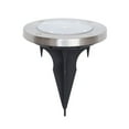 thumbnail image 3 of Lampes solaires en acier inoxydable Mainstays avec LED pour jardin, 12 lumens (4 paquet), 3 of 7