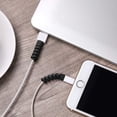 thumbnail image 2 of 24 Pieces Charger Cable Saver, Silicone Flexible Cable Wire Protector, Mouse Cable Protector, Suit for All Cellphone Data Lines (Black), 2 of 6