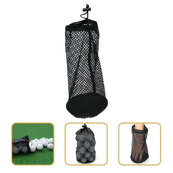 Omeite Golf ball storage bag Nylon mesh bag for golf balls storage bag can hold 48 golf balls 1pc (large size can hold 48-56 balls/price does not include balls)